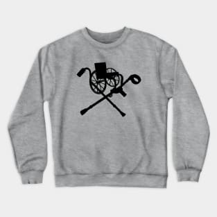 Wheelchair and Cross Crutches Canes Crewneck Sweatshirt